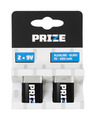 Batteri superalkaline 9 V 6LR61 2-pk. - PRIZE®